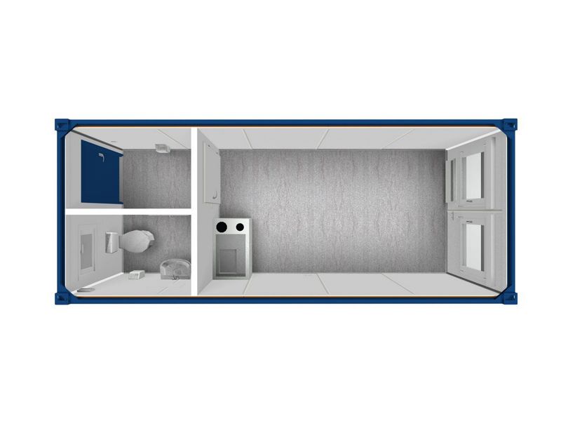 Portable office container internal 3D