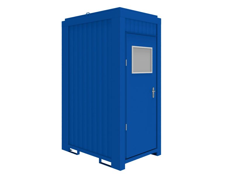 WC – kontejner, RAL 5010 enciánová modrá
